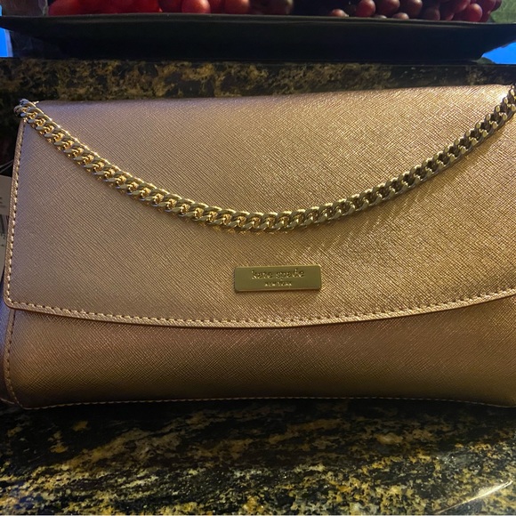NWT Kate Spade ♠️ Greer Crossbody Rose Gold Saffiano Leather - Picture 4 of 13